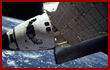  Mir docked to Shuttle over Earth 